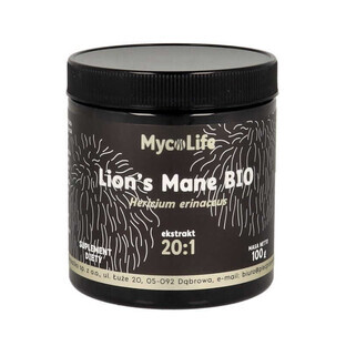 Lion's Mane - zonnehoed - BIO extract 20:1 100g MYCOLIFE