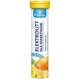 Protego Elektrolity dla Diabetyków, 20 comprimidos efervescentes