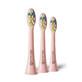 Oromed ORO-SONIC NEXT pink sonic toothbrush tips, 3 pieces.