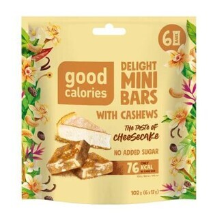 Mini barrette con anacardi e cheesecake, 6x17 g, Buone Calorie