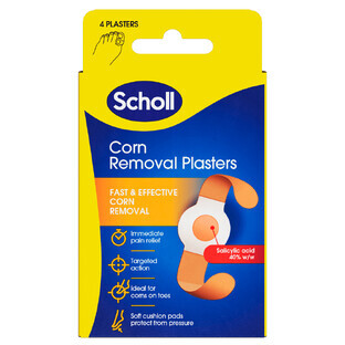 Pflaster zum Entfernen der Schiene, 4 Stück, Scholl