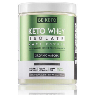 Keto-Protein-Isolat mit MCT - Matcha 300g BeKeto