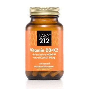 Labs212 Vitamin D3+K2MK7 (Vitamin K2MK7 + D3) 60 Kapseln