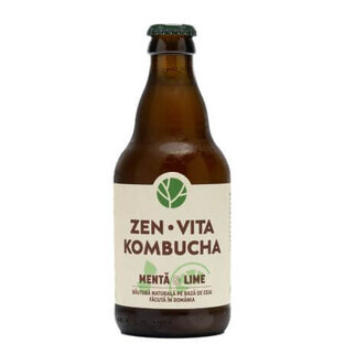 Kombucha con menta y lima, 330 ml, Zenvita