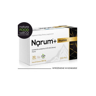 Narum+ Mumio 200 mg METABOLISMO REGULAR 30 cápsulas, Narum