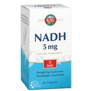 NADH, 5 mg, 30 comprimés, Kal