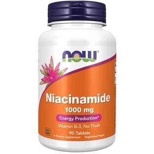 Niacinamide 1000 mg, 90 comprimés NOW Foods