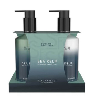 Set Hand en Body Lotion 300 ml + Vloeibare Handzeep 300 ml Zeekelp, Scottish Fine Soaps