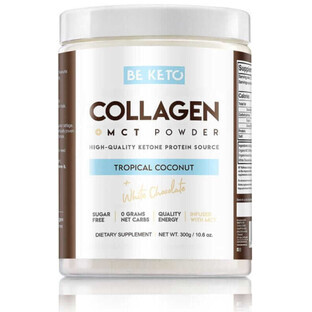 Collagène Keto avec huile MCT - noix de coco et chocolat blanc 300g BeKeto