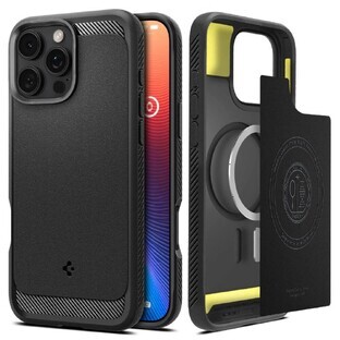 Spigen Rugged Armor MagSafe case for iPhone 16 Pro Max - black