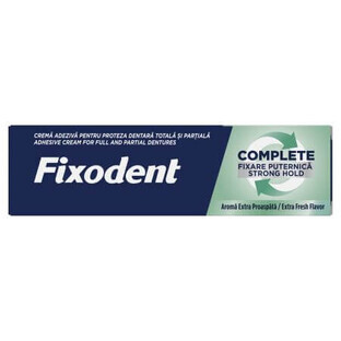 Complete Strong Hold Extra Fresh Complete Strong Hold Extra Fresh crème adhésive pour prothèses dentaires, 47 g, Fixodent