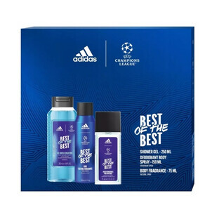 Adidas UEFA Champions League Best of The Best Men's gift set Deodorant with atomizer 75 ml + Deodorant 150 ml + Shower gel 250 ml