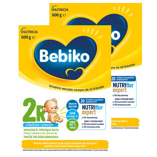 Set Bebiko 2R Nutriflor Expert, opvolgmelk met rijstpap, vanaf 6 maanden, 2 x 600 g