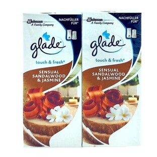 Glade, Touch amp ; Fresh, Recharge désodorisante, bois de santal et jasmin, 2x 10ml