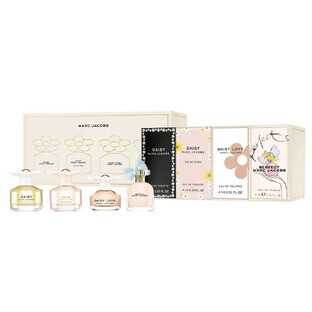 Marc Jacobs Miniature Set Daisy Eau de Toilette 4 ml + Daisy Eau So Fresh Eau de Toilette 4 ml + Daisy Love Eau de Toilette 4 ml + Perfect Eau de Parfum, 5 ml