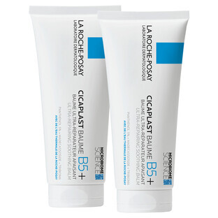 La Roche-Posay Kit Cicaplast Baume B5+, lotion apaisante et régénérante, 2 x 100 ml