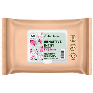 Luba Eco Family, papel higiénico humedecido, sensible intim, 50 piezas