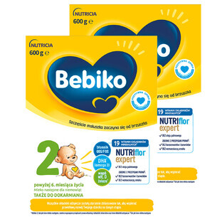 Bebiko 2 Nutriflor Expert set, follow-on milk, over 6 months, 2 x 600 g