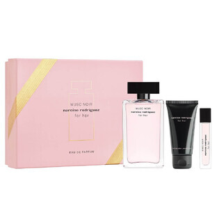 Narciso Rodriguez For Her Musc Noir Apă de parfum, 100 ml + Loțiune de corp, 50 ml + Apă de parfum, 10 ml