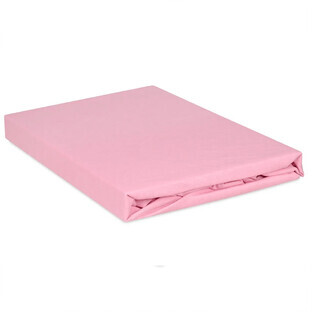BabyMatex, lenzuolo in jersey con elastico, 60 cm x 120 cm, rosa