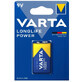 Varta, batteria alcalina Longlife Power 9V, 1 pezzo