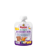 Purea di mirtilli, mele e banane bio con yogurt al mirtillo, 85g, Holle