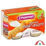Yoghurt puree with biscuits, +6 months, 2x120 g, Plasmon