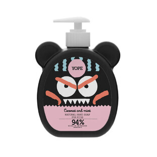 Natural hand soap with mint and coconut for children, 400 ml, Yope