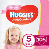 Scutece UC Box 5 Girl, 12 -22 Kg, 105 buc, Huggies