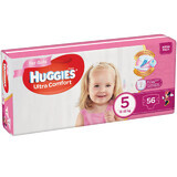 Scutece Ultra Comfort Girl Nr. 5, 12- 22 Kg, 56 bucati, Huggies