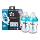 Set of 2 anti-colic bottles with ventilation system, 260 ml, Tommee Tippee