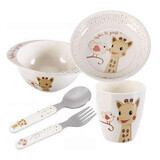 Set de table en mélamine Girafe Sophie & Kiwi Girafe Sophie & Kiwi, +6 mois, Vulli