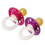 Cherry latex pacifier set, +6 months, 2 pieces, Nip