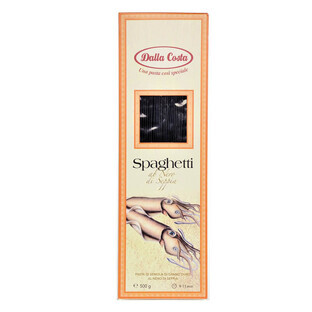 Harde tarwe spaghetti met inktvis, 500 g, Dalla Costa