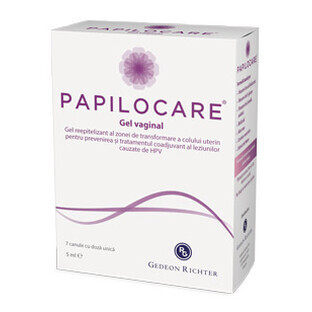 Papilocare Gel Vaginal, 7 canule, Gedeon Richter