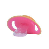 Primii Pasi R0330I - Pink Silicone Ortho Rounded Contour Pacifier 6 L+