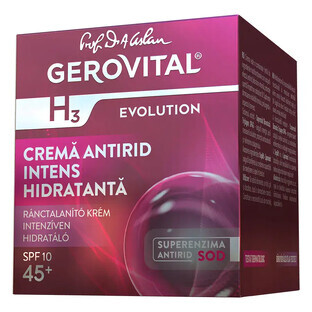 Gerovital H3 Evolution Feuchtigkeitscreme 45+ SPF10, 50 ml, Farmec
