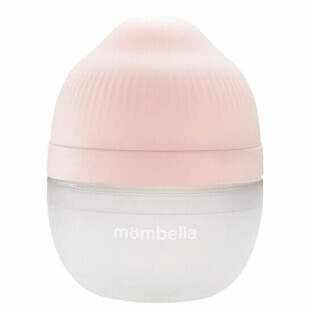 Biberon anticolico simile al seno, 100% silicone, rosa antico, 120 ml, Mombella