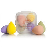 Set of coloured make-up sponges with mould holder, 4 pieces, Pokhara