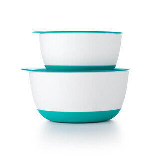Lot de 2 bols alimentaires Sarcelle avec couvercles 200 & 360 ml