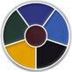 Kryolan Color Circle 6 Color Colorete en Crema BlackEye2 30g