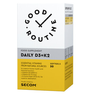 Secom Good Routine Daily D3+K2 30 softgels