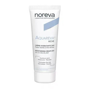 Noreva Aquareva Reichhaltige Textur Feuchtigkeitscreme 24H, 40 ml