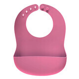 Eat`n Tidy soft silicone bib with collector pocket, 3 months+, Pink, Reer