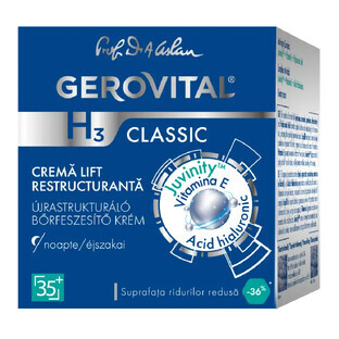 Gerovital H3 Classic Feuchtigkeitsspendende Nachtcreme, 50 ml, Farmec