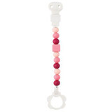 Silicone pacifier chain, pink, Nattou