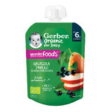 Organic pear, apple and blackcurrant puree, +6 months, 80 gr, Gerber
