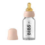 Complete set of glass bottle, 110 ml, Blush, Bibs