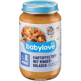 Babylove Meniu de cartofi cu gulaș de vită 8+, 220 g