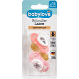 Babylove Symmetrical latex pacifier from 16 months various variants, 2 pieces